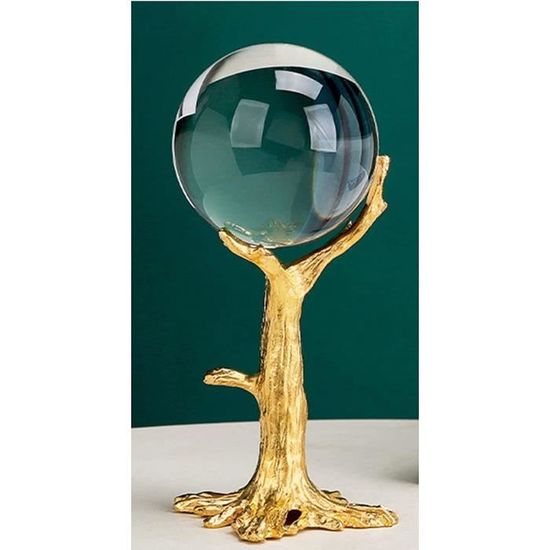 Siumir K9 Boule en verre transparent avec support pour décoration, méditation, photographie 60 mm