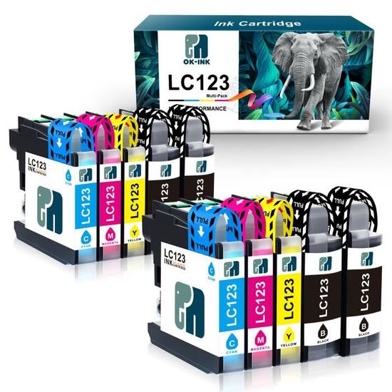 2 Cartouches D'Encre Noire Compatibles Brother - Modèles DCP-J152W, MFC-J4510DW, Etc., 15ml, Neuf
