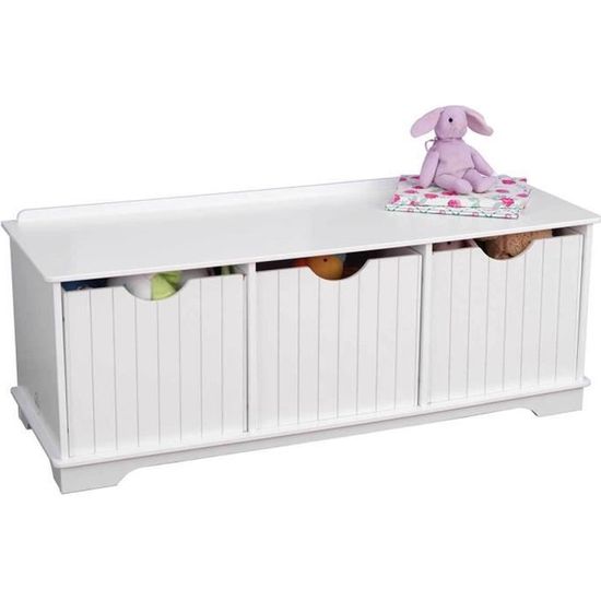 Coffre A Jouets Banc 60 Cm Banc Coffre Pour Enfant Avec Espace De Rangement Et Frein De Couvercle Bois Laque Meubles Cuisine Et Maison
