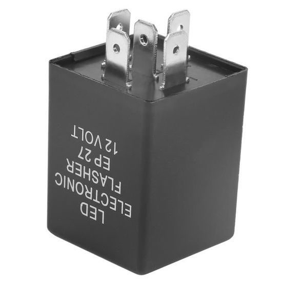 Relais Clignotant LED EP27 5 Broches - Fix Hyper Flash, 12V, étanche, Pour Clignotants LED Ou Halogène