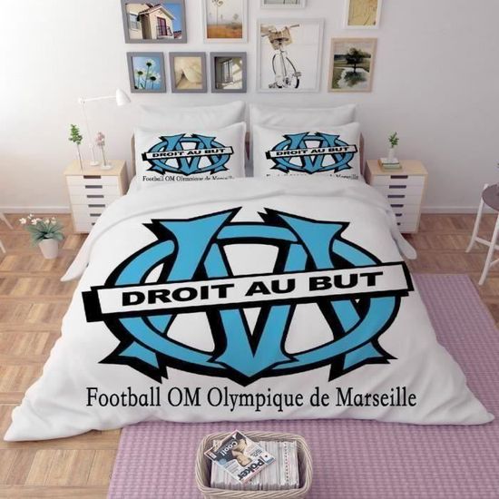 Parure De Lit Football 140x200 Cm 3 Pièces Ultra Doux - Housse De Couette 3D Graffitis Foot Avec 2 Taies D'Oreiller