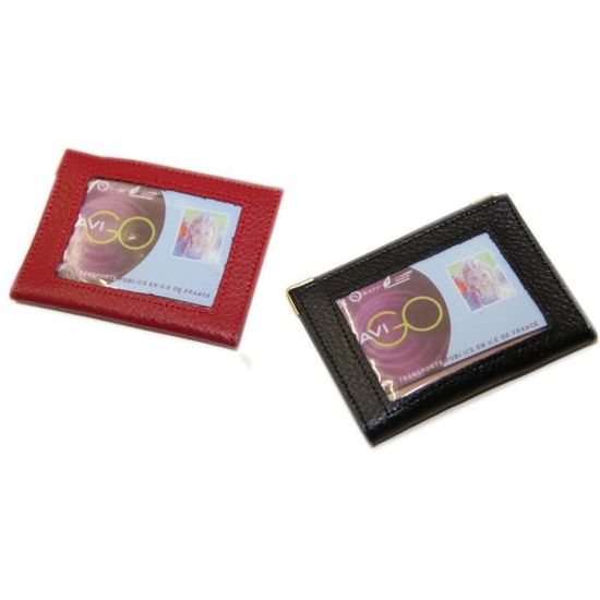 Protege Carte Bus Scolaire Porte-carte Croûte De Cuir Vachette