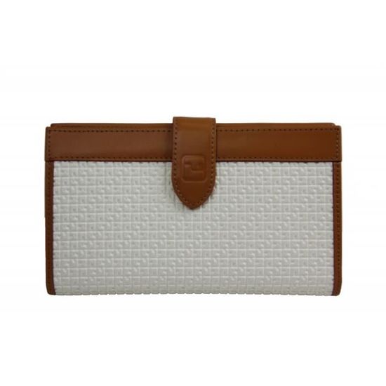 Portefeuille Porte ch quier Ted Lapidus Fidelio Blanc