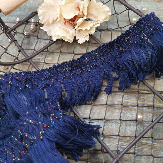 Ruban Dentelle Avec Coquillages Et étoiles De Mer | 4.57 M De Long, 55 Mm De Large | En Lin Et Résine | Pour Décoration Vêtements, Rideaux, Fêtes Bohèmes
