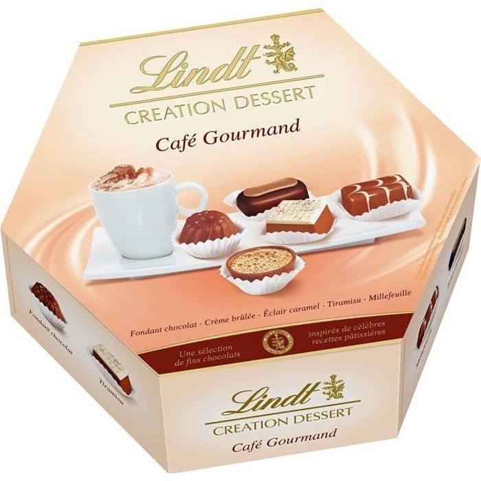 LINDT Boîte Café Gourmand CREATION DESSERT - Chocolats Assortis - 193 g