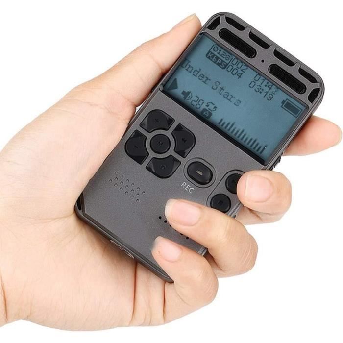 Enregistreur Vocal Espion Numérique Avec MicroSD 32 Go - Mini Enregistreur Audio Pour Réunions, Cours, Interviews - Jusqu'à 500h D'enregistrement, Antibruit - 5