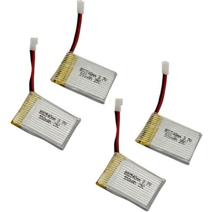 YUNIQUE FRANCE 4 PIECES Batterie Lipo (3.7v, 850 mAh Lipo) pour Rc Droni Quadcopter Syma X5SC X5SW