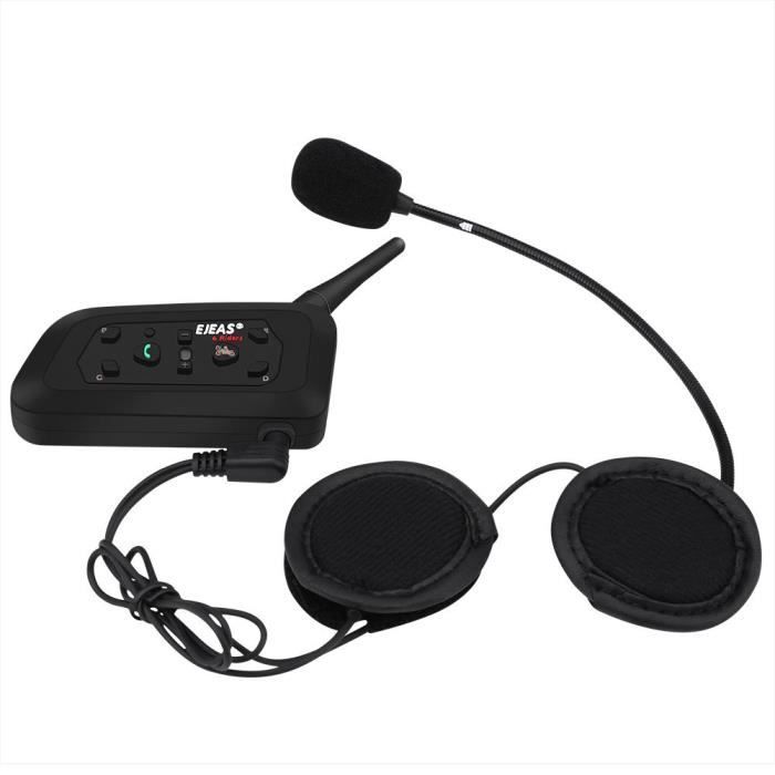 EJEAS V6 Pro Intercom moto 1200M casque moto Interphone Bluetooth interphone pour arbitre 6 utilisateurs