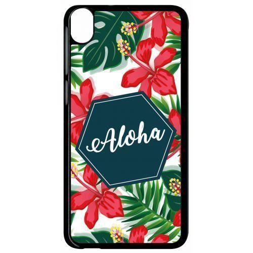 Coque htc desire 820 aloha tropical fond blanc