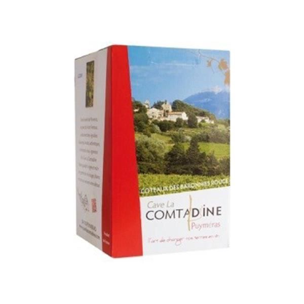 Vin rouge - 5 Litres - Bag In Box - Côteaux des baronnies - Vin tranquille