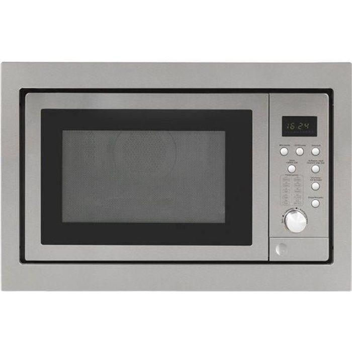 Exquisit EMW2539Hi Four micro-ondes combiné grill intégrable 25 litres 900 Watt inox et verre