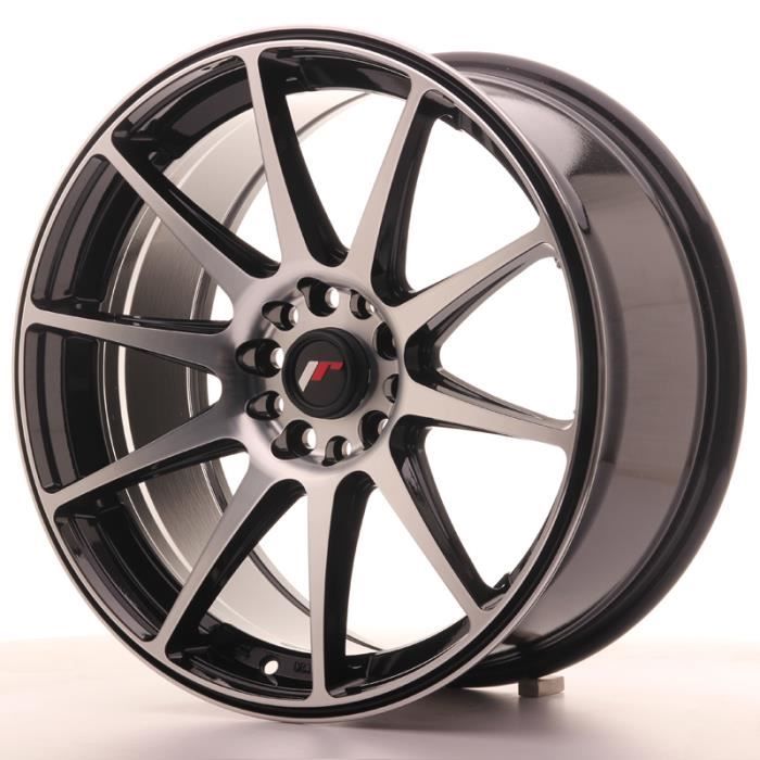 1 jante alu Japan Racing JR11 18x8,5 ET35 5x100-108 Black Mach avec bague 74,1