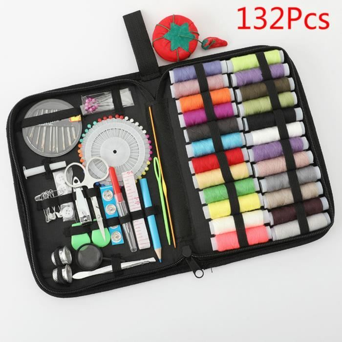 Kit Couture Complet, 132 Pcs Premium Couture Accessoires, Set De Couture Pour Voyage Famille Maison, Avec Boîte