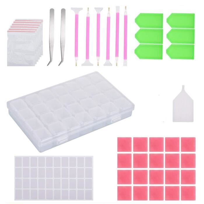 5D Diamond Painting Accessoires Kit D’Outils De Peinture Broderie Diamant Complet, R Enfant Adulte Artisanat Débutant