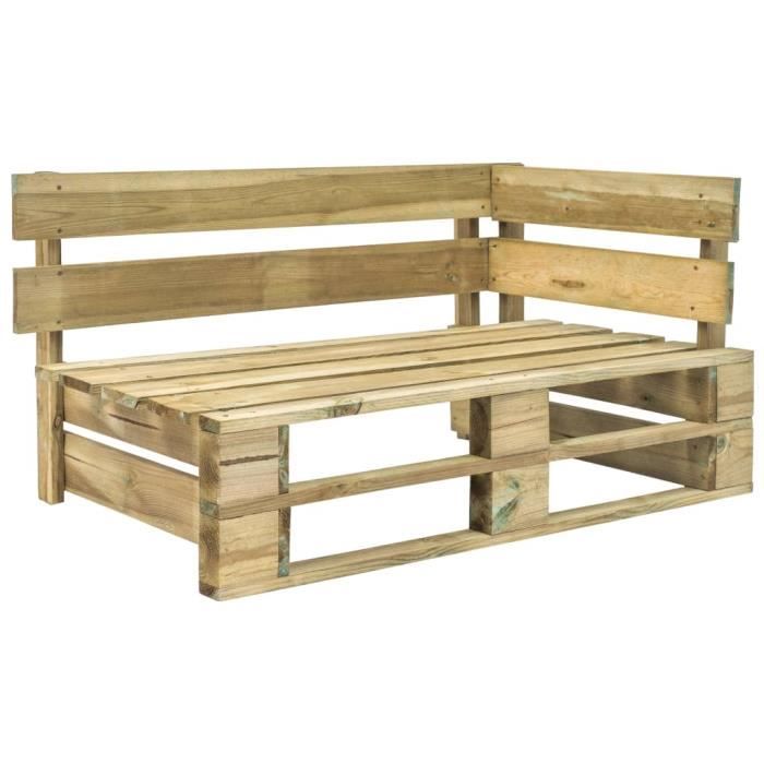 Luxueux Magnifique- Banc d'angle palette de jardin - Banc d’extérieur Chaise de jardin fauteuil de jardin - Bois Super qualité♫5391