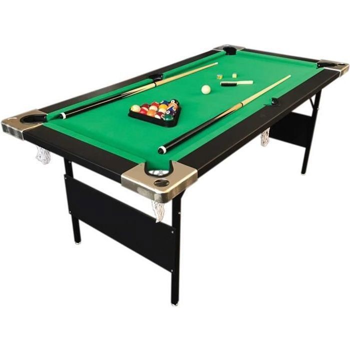 BILLARD AMERICAIN 6 FT PLIANTS Table de pool Snooker mod.ALADIN table de billard Mesure 158 x 66 cm - NEUF