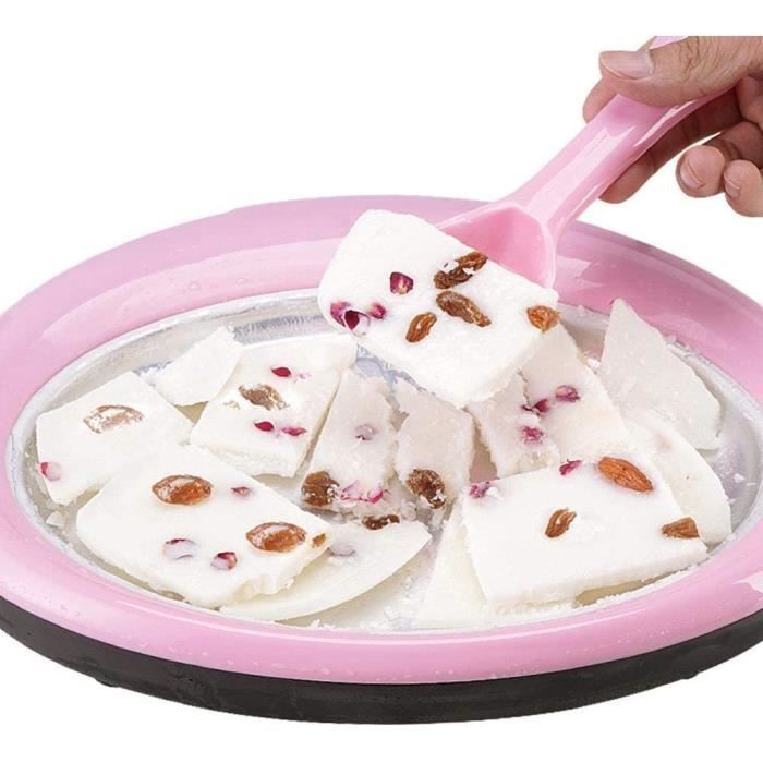 Machine à crème glacée,Mini Machine À Glace Frite, Machine À Crème Glacée Aux Fruits pour Enfants,Machine À Yaourt Frit De Cuisine