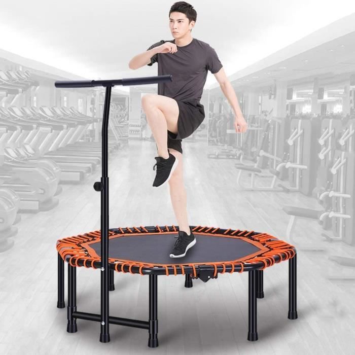 TRAMPOLINE FITNESS Ai xin Trampoline sûr, portatif et Pliable, Trampoline Silencieux avec Guidon réglable, Trampoli744