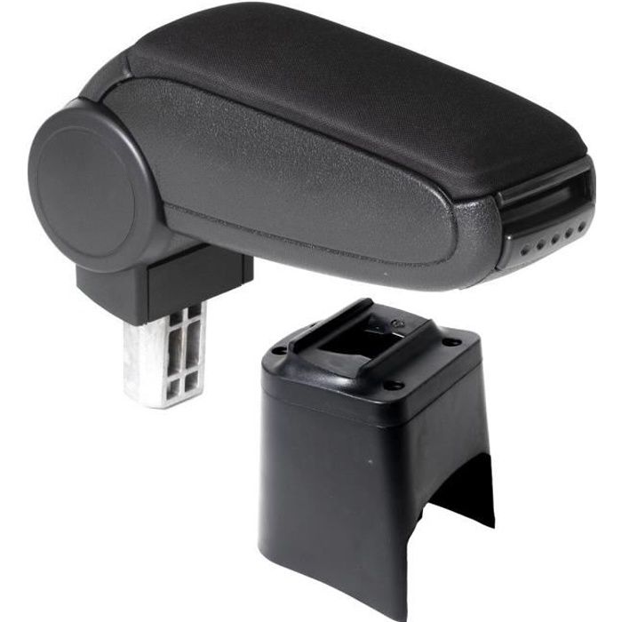 Cargoods Accoudoir central - avec compartiment de rangement - tissu noir - Seat Ibiza 6L 2002-2008