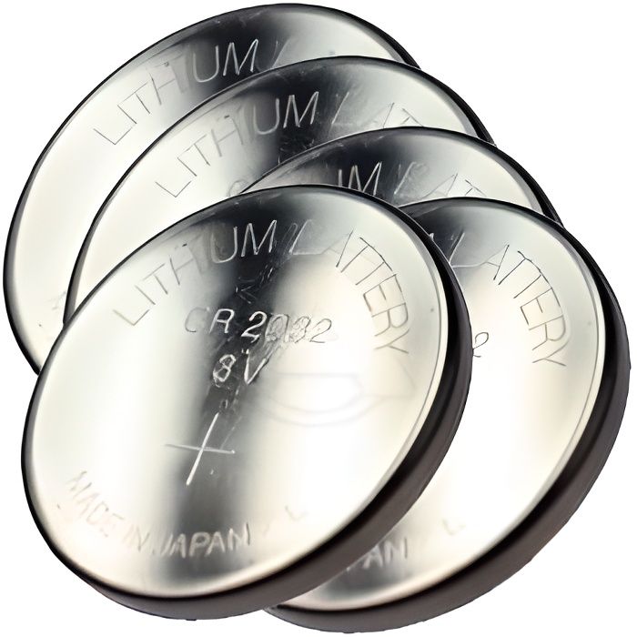 Lot de 5 piles boutons cr2032 au lithium