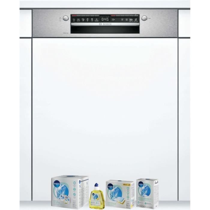 BOSCH Lave-Vaisselle Intégrable encastrable bandeau inox 46dB 12 couverts 60cm AquaSensor 57 Blanc