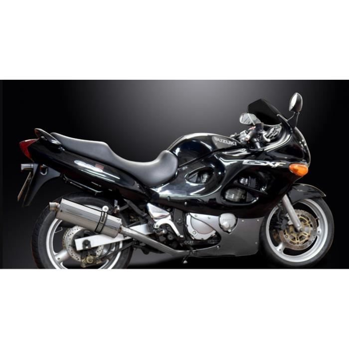 SUZUKI 600-750 GSXF-98/06-SILENCIEUX ECHAPPEMENT OVALE INOX 350 mm-DELK
