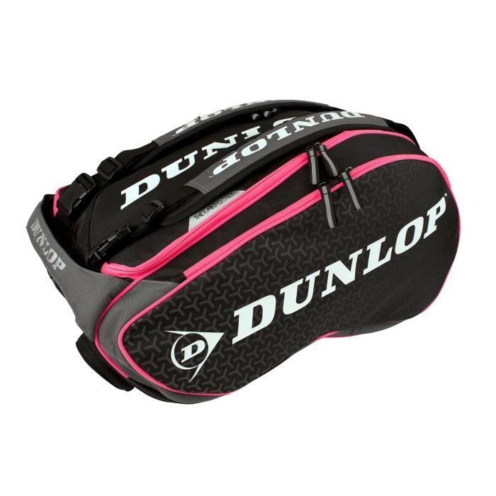 DUNLOP Sac pour raquette de Padel Paletero Elite 2018 - Noir et rose