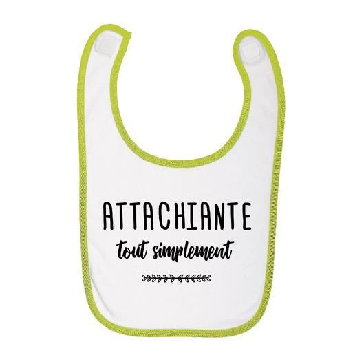 bavoir bébé - Coton - Vert anis GS ATTACHIANTE TOUT SIMPLEMENT