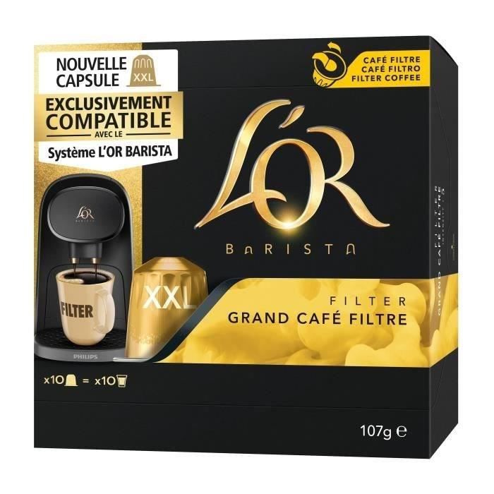 L'OR Barista Grand Café Filtre Café en capsules aluminium x10, exclusivement compatibles avec le système L'Or Barista