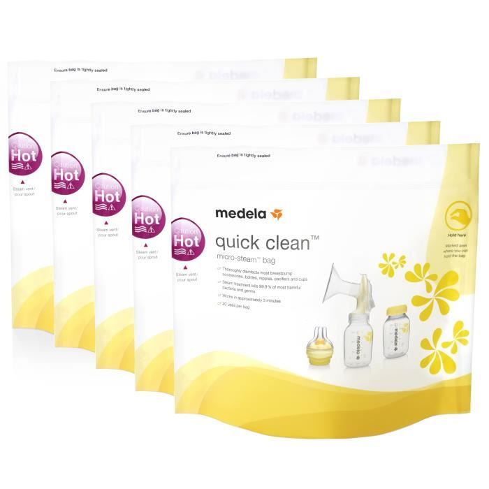 Medela Quick Clean sachets de Stérilisation Micro-Ondes 5 Unités