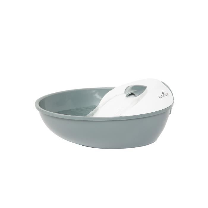 EYENIMAL Fontaine à eau Classic Pet 1,75 L - Gris et blanc - Pour chien et chat