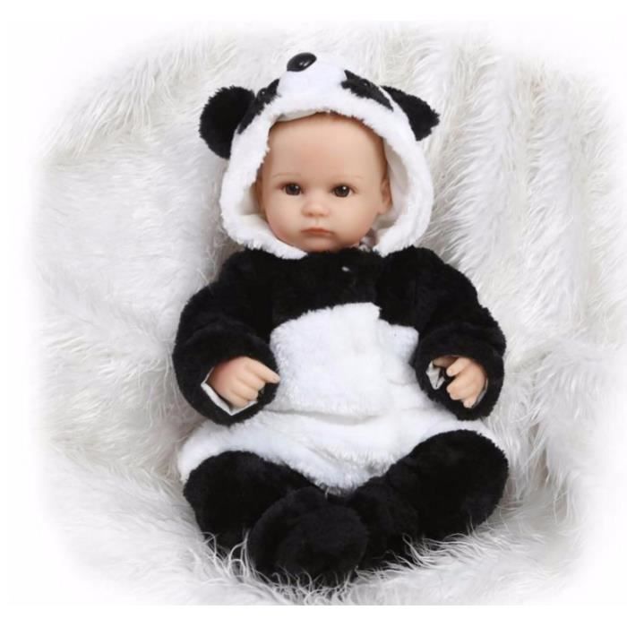 OFELI® Souple en silicone reborn bébé poupées Vivid réaliste mignon panda poupée jouet pour enfant cadeau d'anniversaire