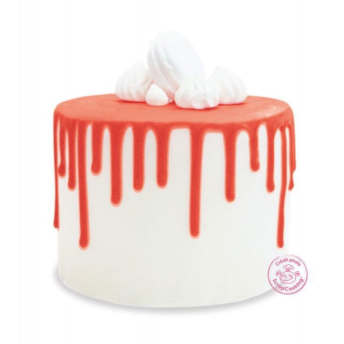 Glaçage goût chocolat 130 g - rouge