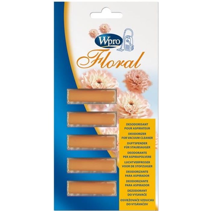 WPRO ACT007 Bâtonnets odorisants pour aspirateur. Senteur Floral.