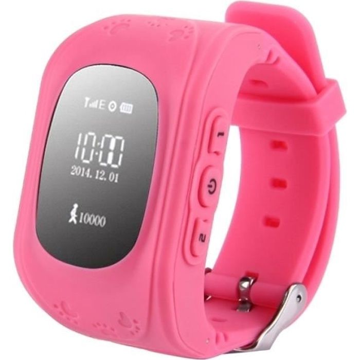 Tracker Gps Ios Android Traqueur Enfant Balise Podomètre Sos Montre Alarme Rose - Yonis