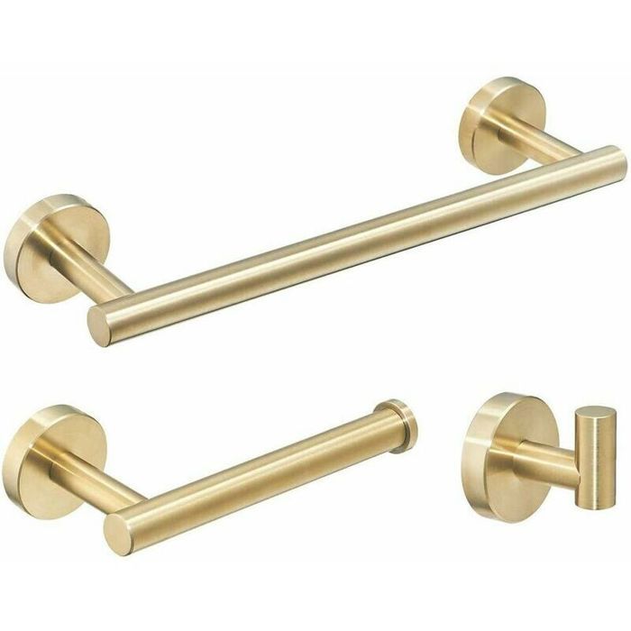 Accessoires de salle de bain dorés ensemble de barres daccessoires porte-serviettes porte-anneau Rails pour salles de bains