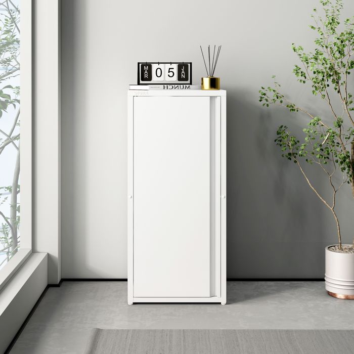 Armoire métallique Burlöv acier 88 x 40 x 35 cm blanc