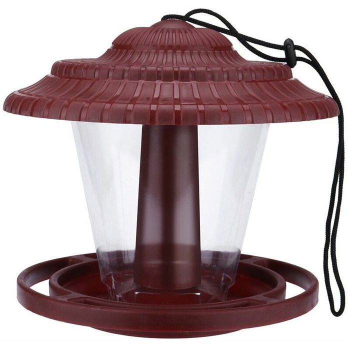 Comparer les prix de Mangeoire à oiseaux sauvages suspendue pour jardin, décoration extérieure, mangeoire à oiseaux rouge - rouge