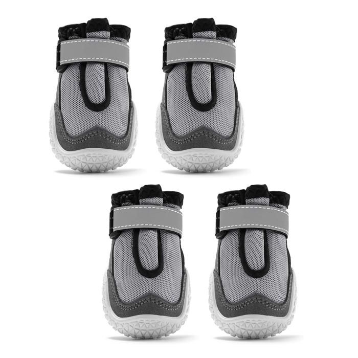 Meilleurs prix pour Chaussures respirantes pour chien pour trottoir chaud, chaussons pour chien résistants à la chaleur avec sangles réfléchissantes,