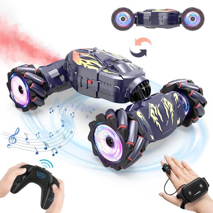 Voiture Télécommandée Spider - Coque Alu, 2 Batteries, Tout-terrain, Télécommande 2,4 GHz, Pour Enfants 3-8 Ans