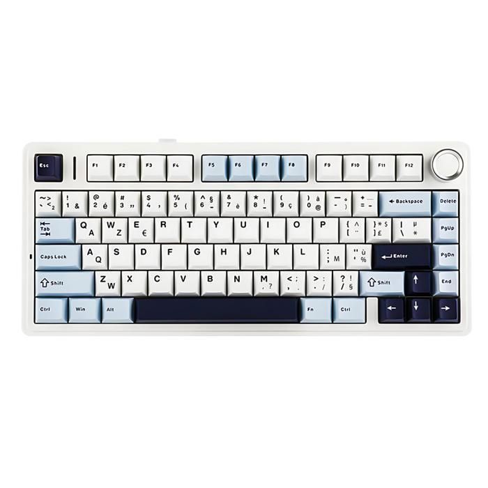 Clavier Mécanique Sans Fil AULA F75 – Glacier Blue Switch Leobog Reaper RGB 75% Triple Mode Gravure FR AZERTY