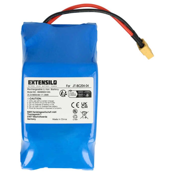 EXTENSILO Batterie compatible avec smartGyro Hoverboard X1s E-Scooter (6800mAh 252V Li-ion)