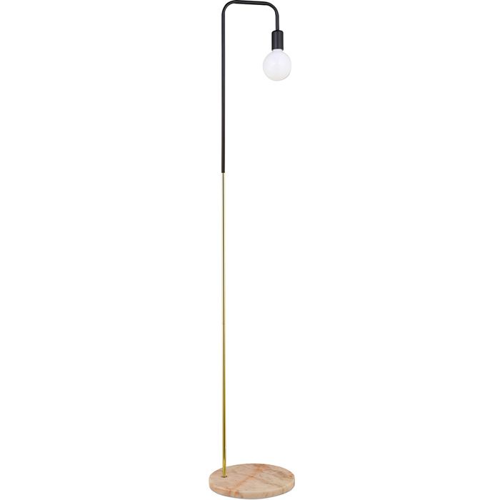Lampe à pied Franc - Métal et marbre Doré