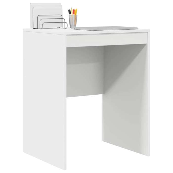 Kenneth@ Bureau - 1 PERSONNE - Table dordinateur - Blanc 60x50x76 cm - Bois dingénierie LL980