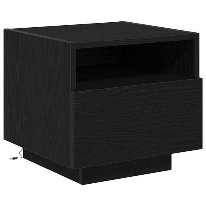 NEW Armoire de lit - Meuble de Chevet Chêne noir 40 x 39 x 37 cm - Bois dingénierie @3957@