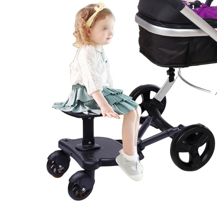 Vihir Planche à Roulettes Pour Poussette Bébé - Siège Amovible, 2-6 Ans, Charge Max 27 Kg