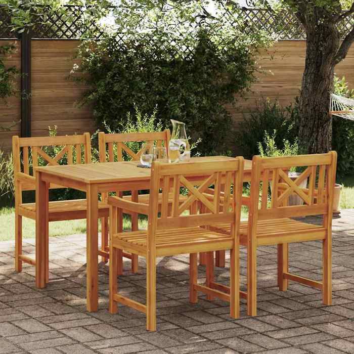vidaXL Ensemble de salle à manger pour jardin 5 pcs - vue 2
