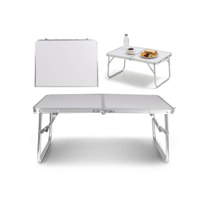 Table de camping pliable table de camping portable blanche compacte 60x40x265 cm