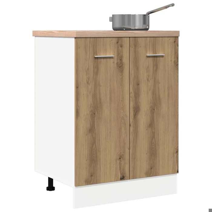 Buffet bahut - Meuble bas Lyon Chêne artisanal 60x46x815 cm - Bois dingénierie - Enfilade de rangement 1203643647