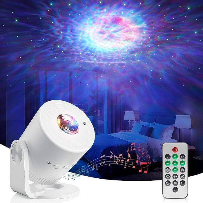 Proyector de Galaxias y Estrellas Proyector Estrellas Télécommande et Minuterie Effets Lumineux et Sonores Réglables Lampe Nuit